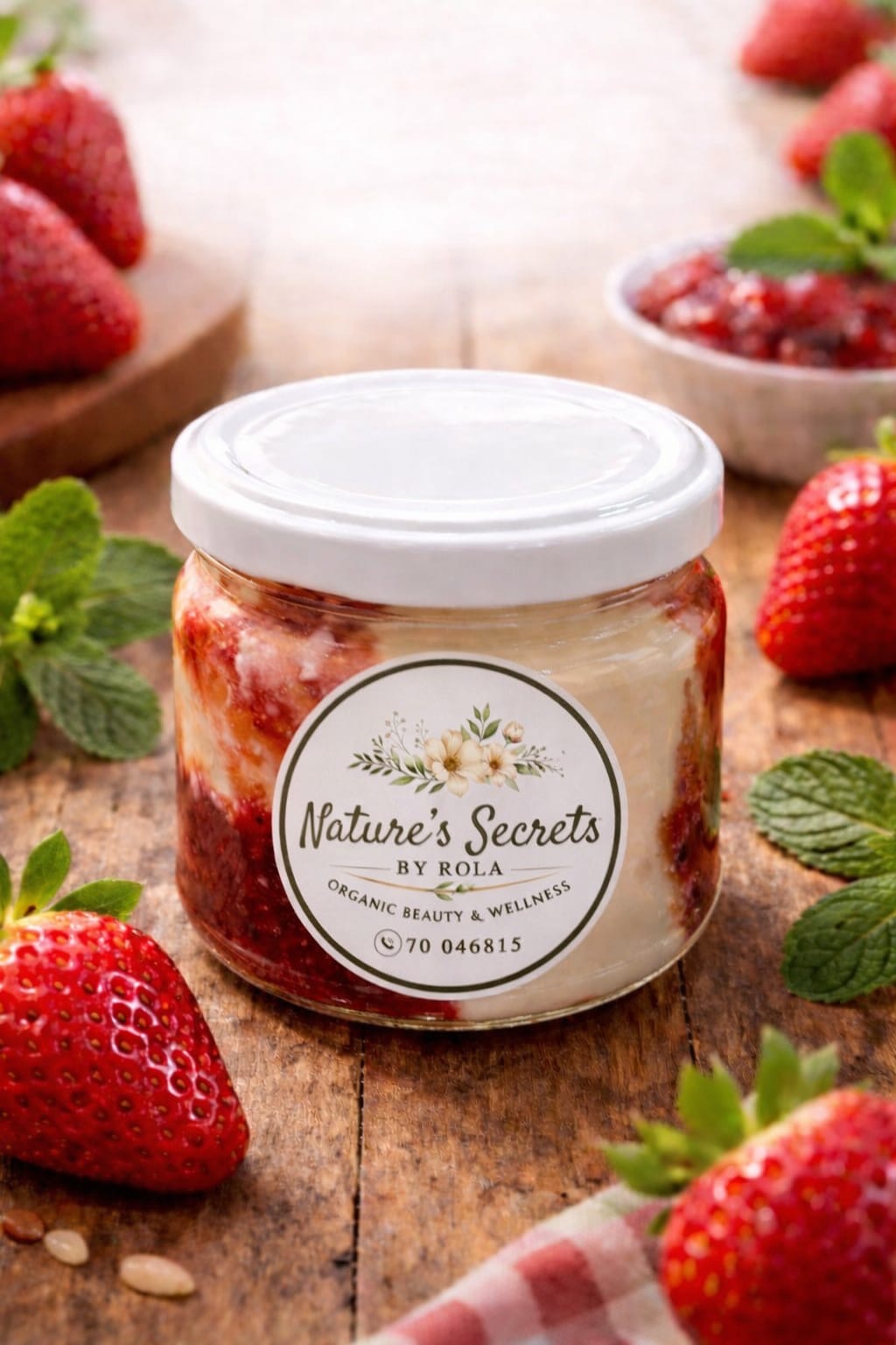 Halawa Cream with Strawberries