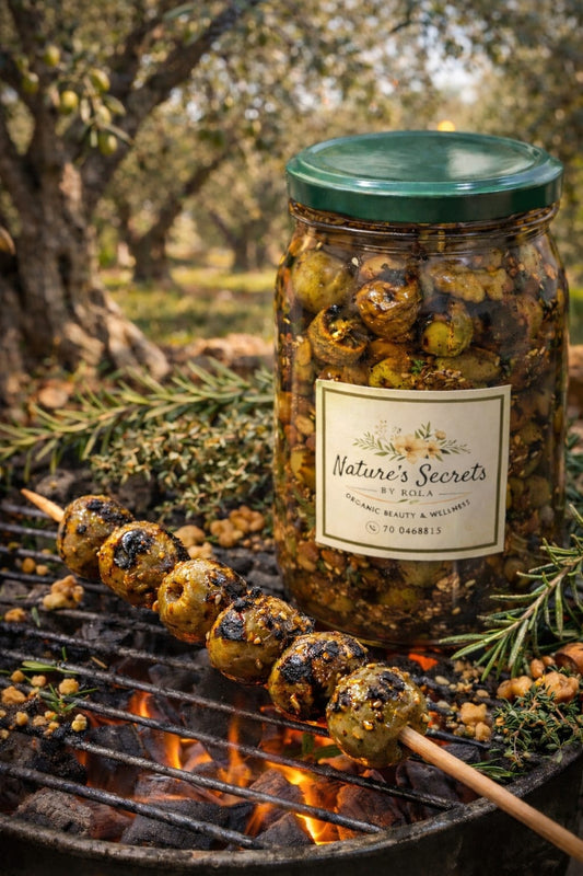 Charcoal-Grilled Green Olives